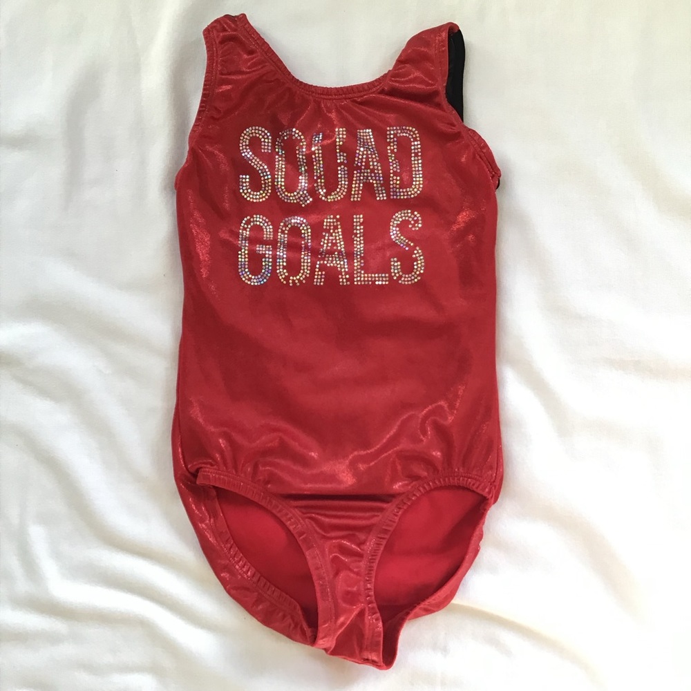 Girls Gymnastics Leotard SQUAD GOALS 🏅ChildLarge